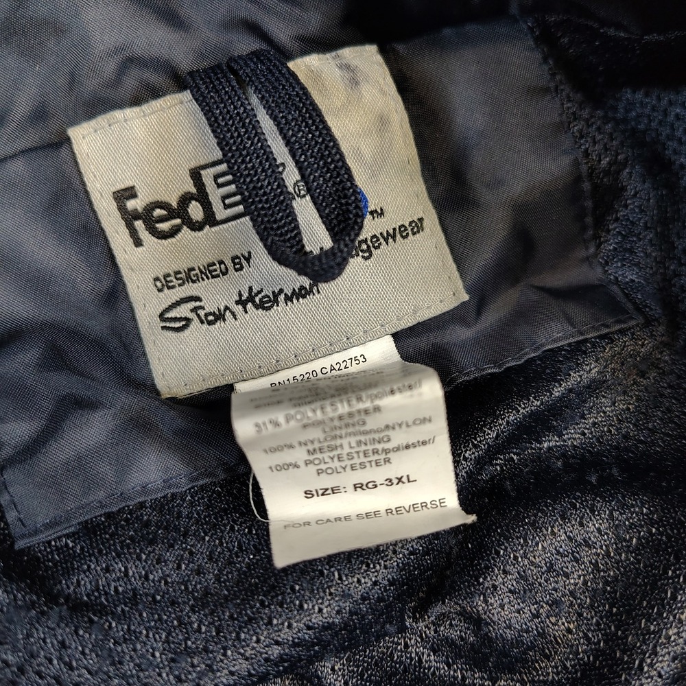 FedEx Stan Herman Reflective Hooded Work Jacket Coat Mens 3x - Picture 6 of 8